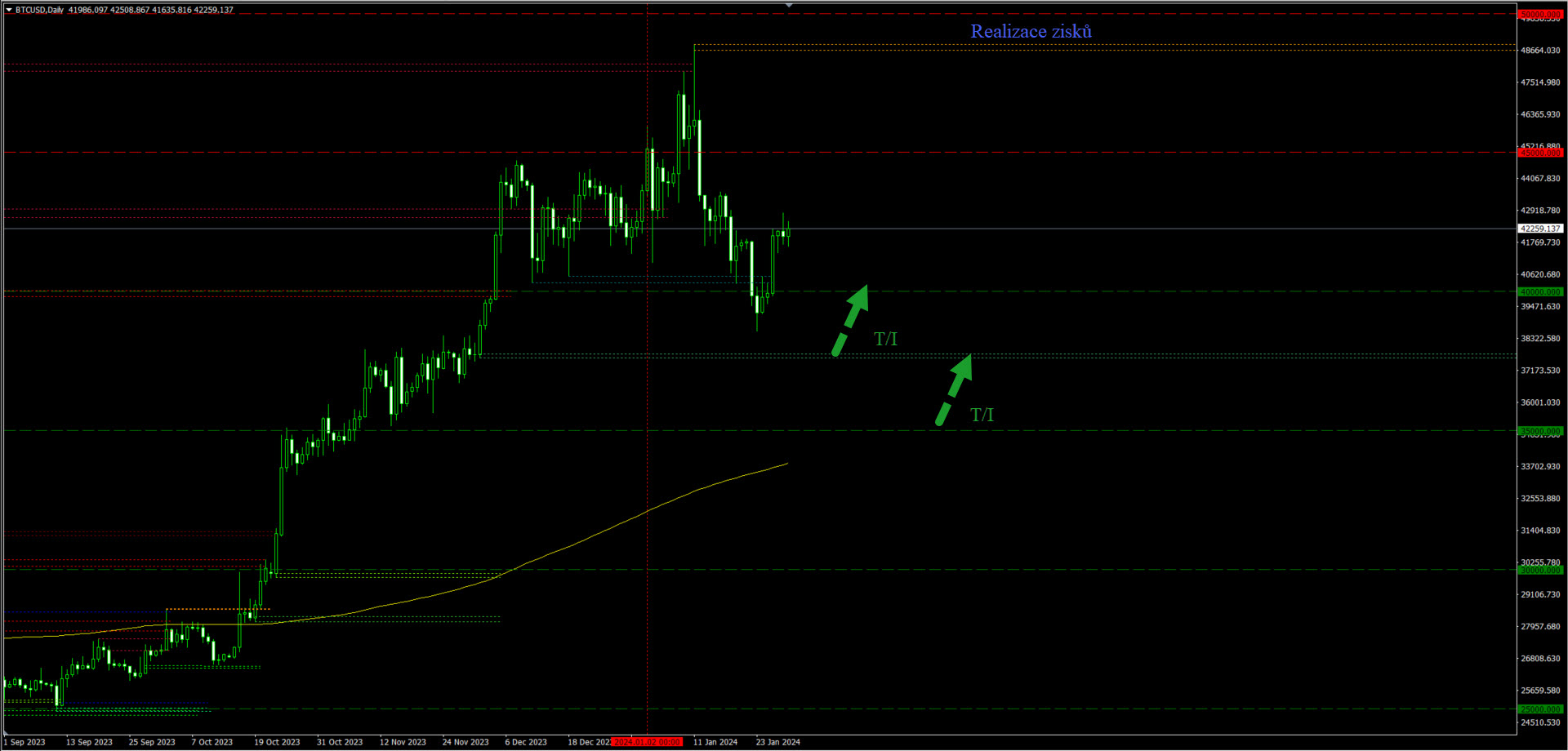 Kryptomeny BTCUSD 29. 1. 2024